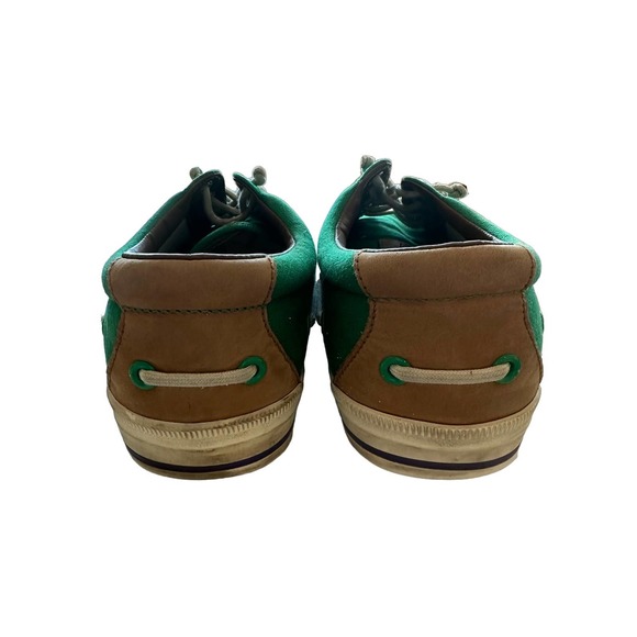 Polo Ralph Lauren. Mens Size 10D Green Lace-up Canvas Loafers - Picture 5 of 7